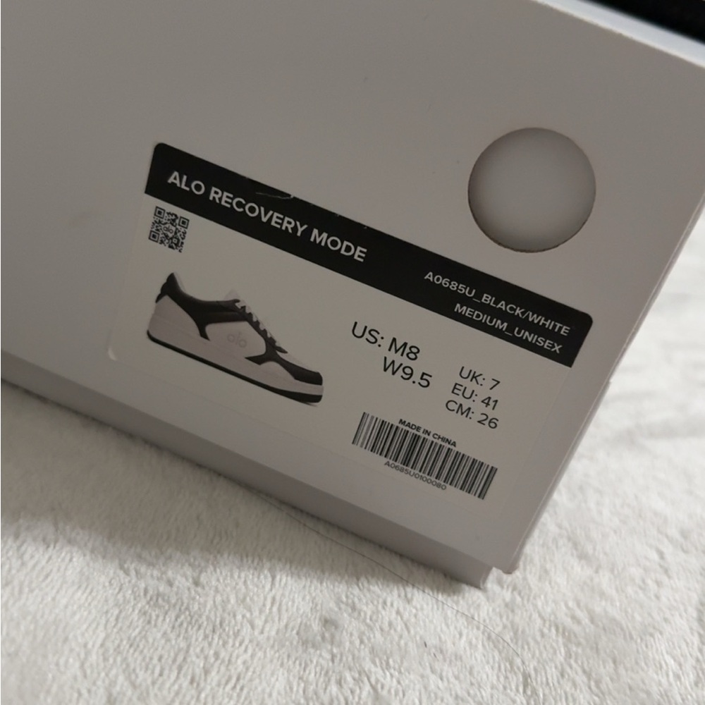 ALO Yoga Black and White Athletic Shoes